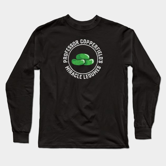 Professor Copperfield's Miracle Legumes Long Sleeve T-Shirt by huckblade